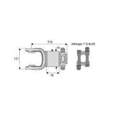 Roue libre avec alésage 1"3/4z20 Roue libre avec alésage 1"3/4z20