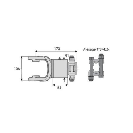 Roue libre avec alésage 1"3/4z6 Roue libre avec alésage 1"3/4z6