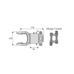 Roue libre avec alésage 1"3/4z20 Roue libre avec alésage 1"3/4z20