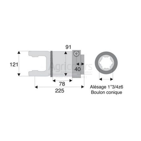 Roue libre avec alésage 1"3/4z6 Roue libre avec alésage 1"3/4z6