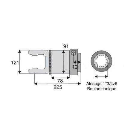 Roue libre avec alésage 1"3/4z6 Roue libre avec alésage 1"3/4z6