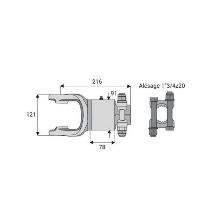 Roue libre avec alésage 1"3/4z20 Roue libre avec alésage 1"3/4z20