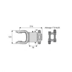 Roue libre avec alésage 1"3/4z20 Roue libre avec alésage 1"3/4z20
