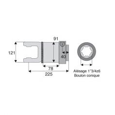 Roue libre avec alésage 1"3/4z6 Roue libre avec alésage 1"3/4z6