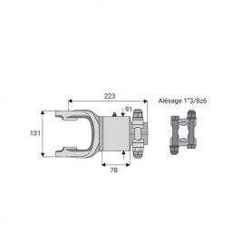 Roue libre avec alésage 1"3/8z6