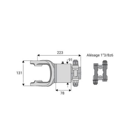 Roue libre avec alésage 1"3/8z6 Roue libre avec alésage 1"3/8z6