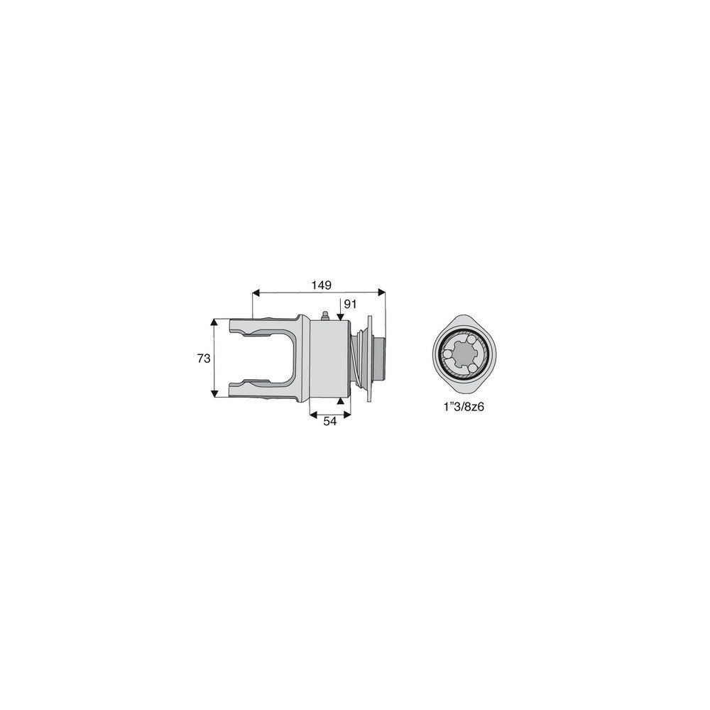 Roue libre avec alésage 1"3/8z6