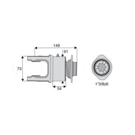 Roue libre avec alésage 1"3/8z6