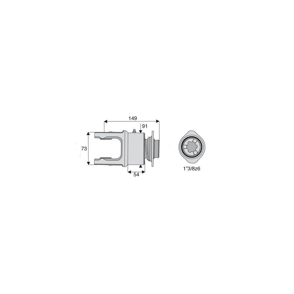 Roue libre avec alésage 1"3/8z6