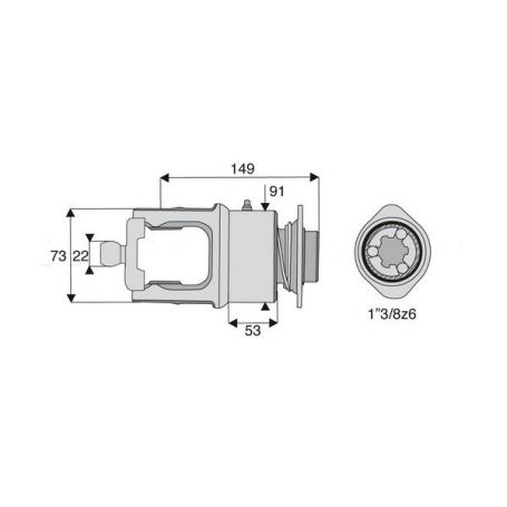 Roue libre homocinétique avec alésage 1"3/8z6 Roue libre homocinétique avec alésage 1"3/8z6
