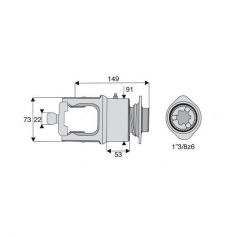 Roue libre homocinétique avec alésage 1"3/8z6 Roue libre homocinétique avec alésage 1"3/8z6