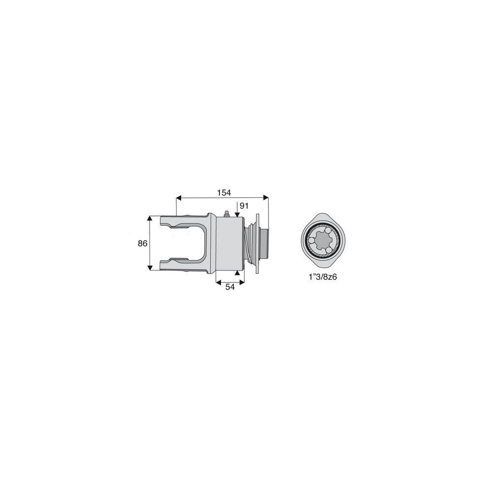 Roue libre avec alésage 1"3/8z6
