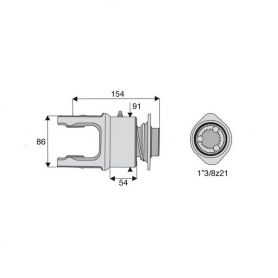 Roue libre avec alésage 1"3/8z21