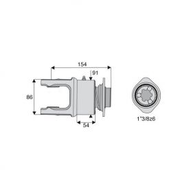 Roue libre avec alésage 1"3/8z6