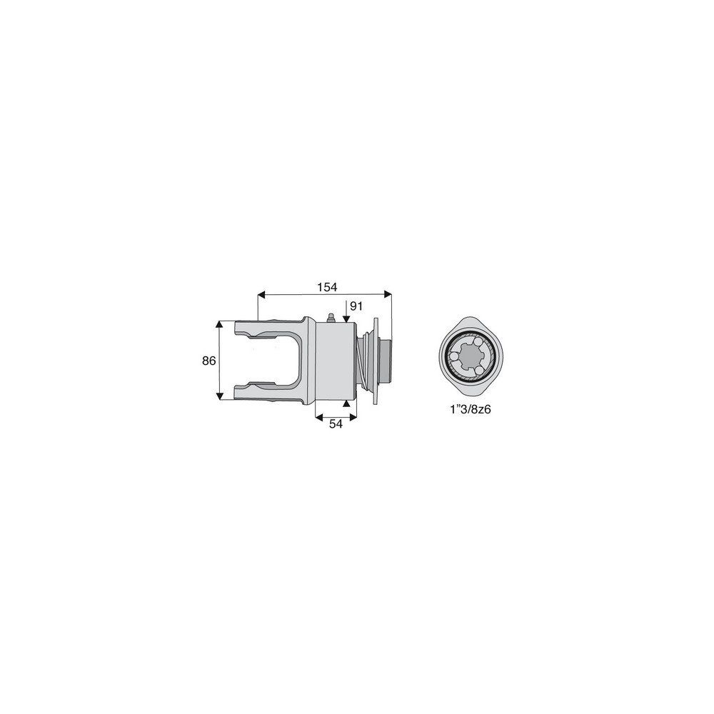 Roue libre avec alésage 1"3/8z6