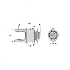 Roue libre avec alésage 1"3/8z6