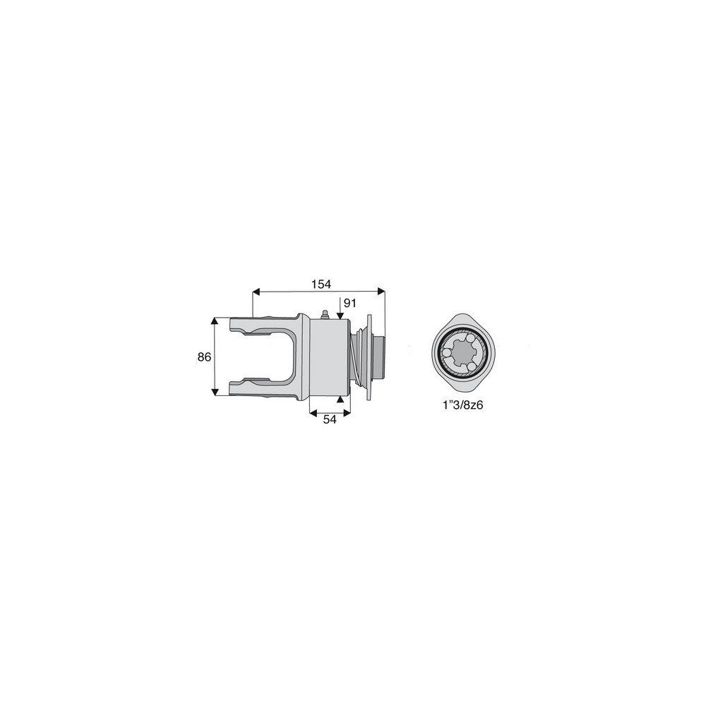 Roue libre avec alésage 1"3/8z6