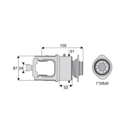 Roue libre homocinétique avec alésage 1"3/8z6 Roue libre homocinétique avec alésage 1"3/8z6