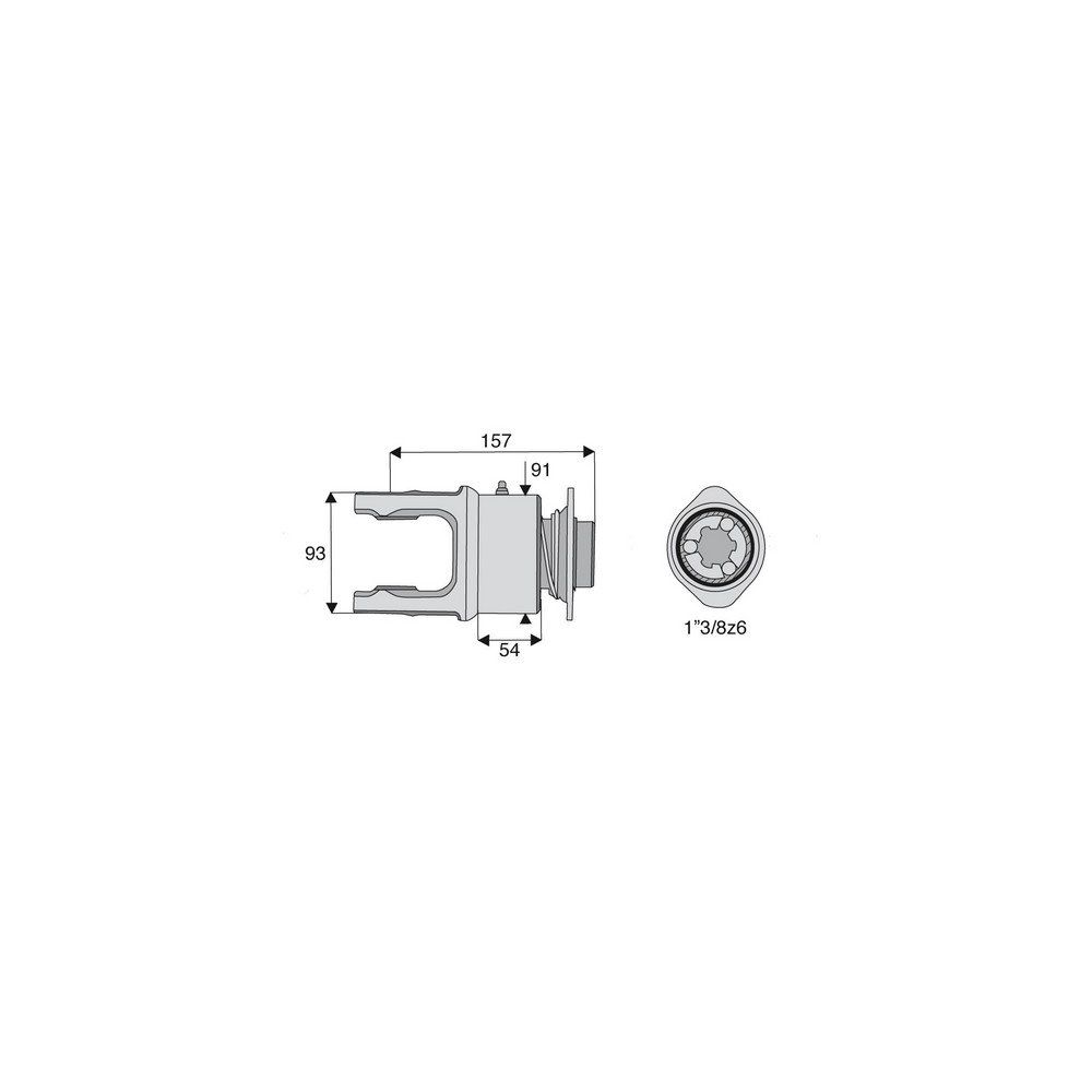 Roue libre avec alésage 1"3/8z6