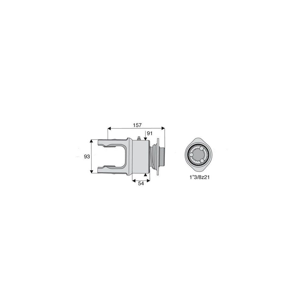 Roue libre avec alésage 1"3/8z21