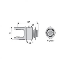 Roue libre avec alésage 1"3/8z6