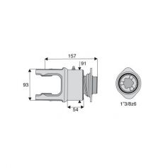Roue libre avec alésage 1"3/8z6