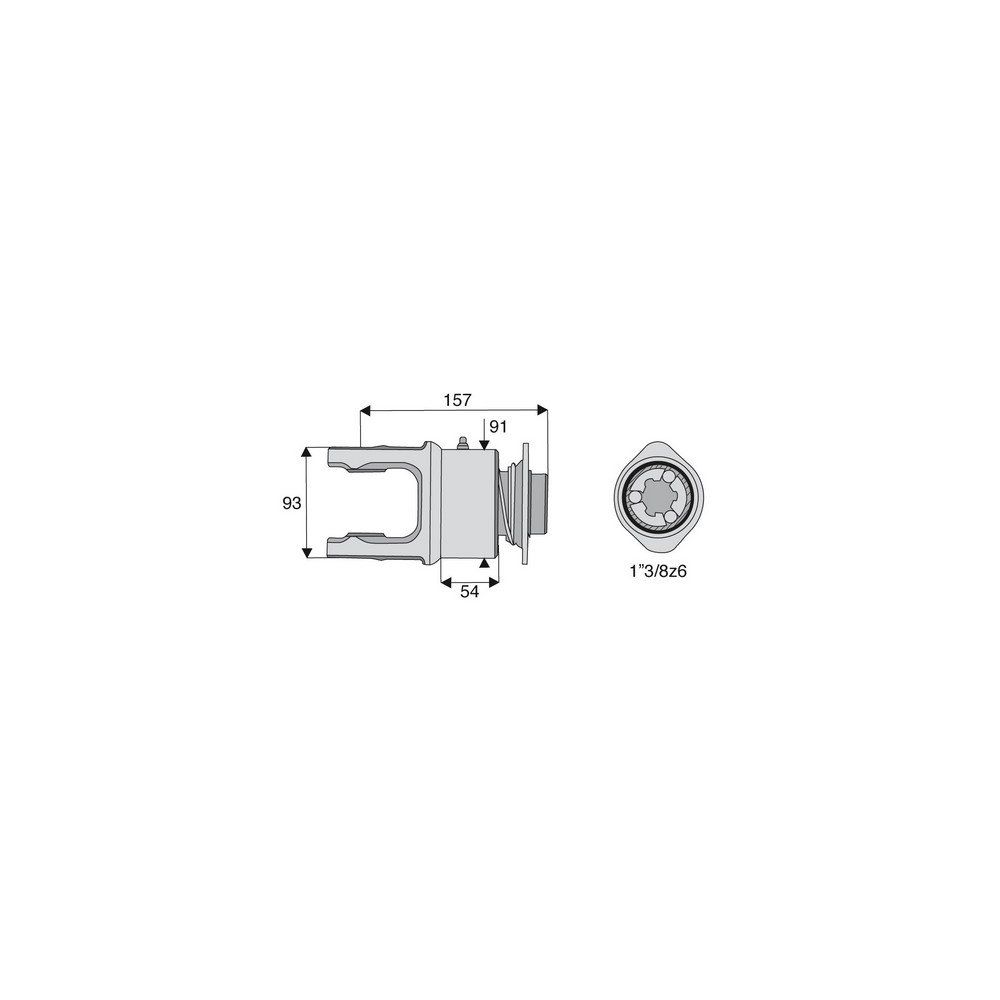 Roue libre avec alésage 1"3/8z6