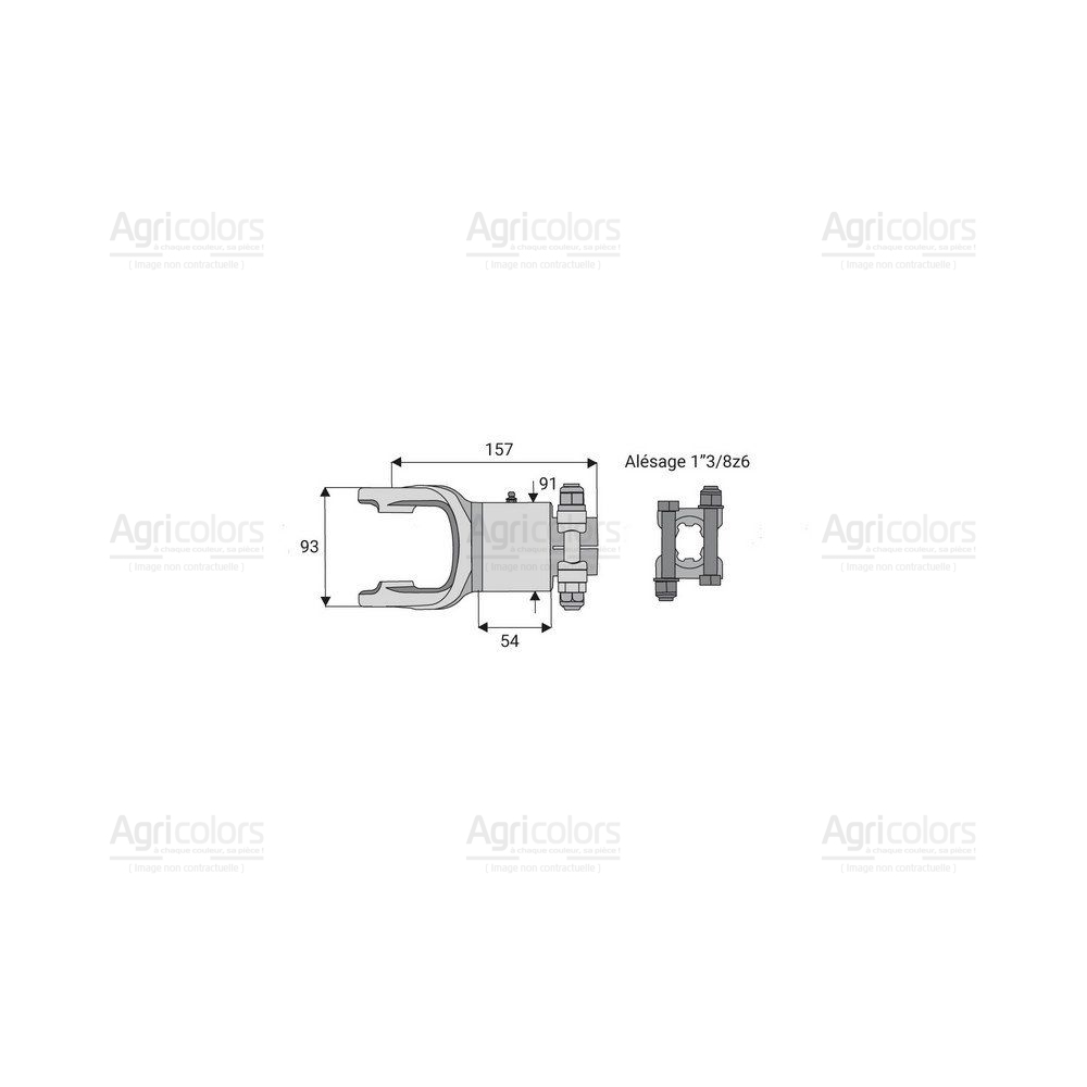 Roue libre avec alésage 1"3/8z6