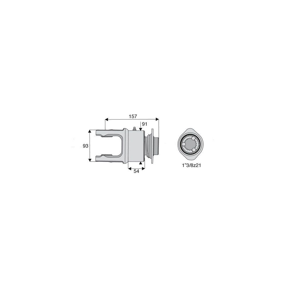 Roue libre avec alésage 1"3/8z21