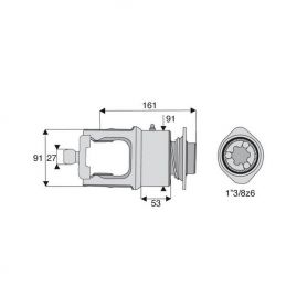 Roue libre homocinétique avec alésage 1"3/8z6
