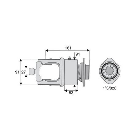 Roue libre homocinétique avec alésage 1"3/8z6 Roue libre homocinétique avec alésage 1"3/8z6
