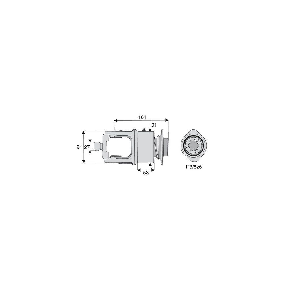 Roue libre homocinétique avec alésage 1"3/8z6