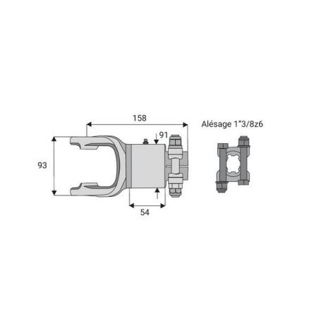 Roue libre avec alésage 1"3/8z6 croisillon 32x76 Roue libre avec alésage 1"3/8z6 croisillon 32x76