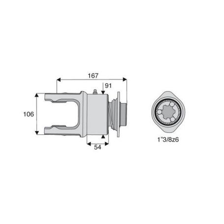 Roue libre avec alésage 1"3/8z6 croisillon 30.2x92 Roue libre avec alésage 1"3/8z6 croisillon 30.2x92