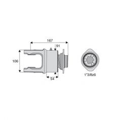 Roue libre avec alésage 1"3/8z6 croisillon 30.2x92 Roue libre avec alésage 1"3/8z6 croisillon 30.2x92