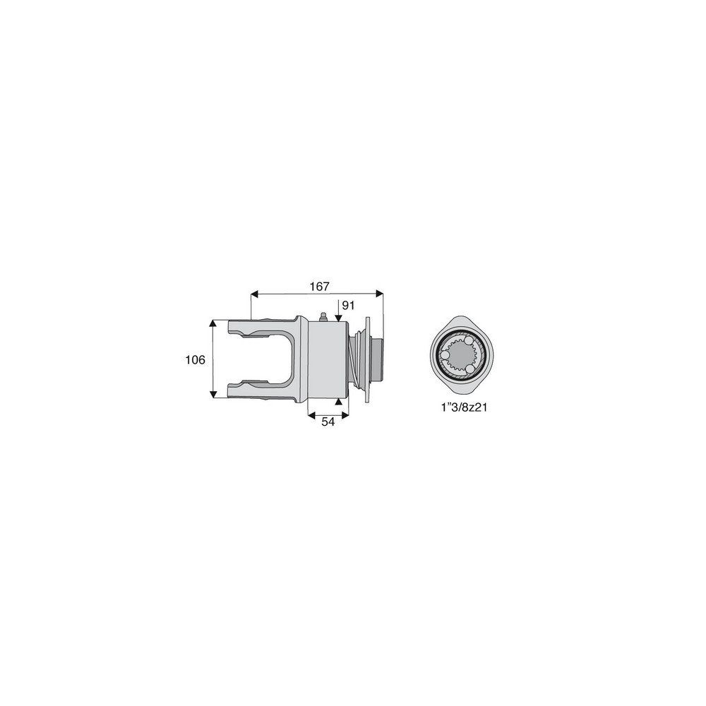 Roue libre avec alésage 1"3/8z21