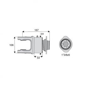Roue libre avec alésage 1"3/8z6