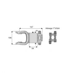 Roue libre avec alésage 1"3/8z6 à pontets croisillon 30.2x92 Roue libre avec alésage 1"3/8z6 à pontets croisillon 30.2x92