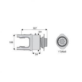 Roue libre avec alésage 1"3/8z6