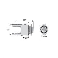 Roue libre avec alésage 1"3/8z6 croisillon 35x94 Roue libre avec alésage 1"3/8z6 croisillon 35x94