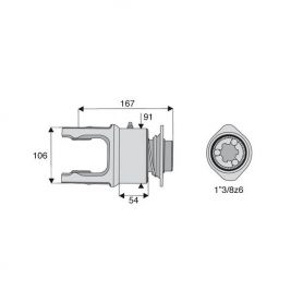 Roue libre avec alésage 1"3/8z6