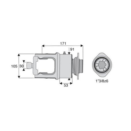 Roue libre homocinétique avec alésage 1"3/8z6 Roue libre homocinétique avec alésage 1"3/8z6