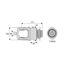 Roue libre homocinétique avec alésage 1"3/8z6 Roue libre homocinétique avec alésage 1"3/8z6