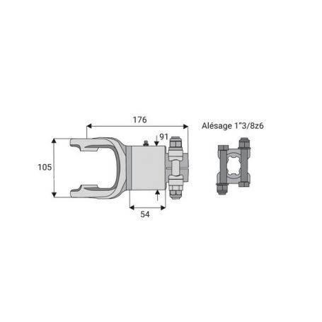 Roue libre avec alésage 1"3/8z6 à pontets croisillon 36x89 Roue libre avec alésage 1"3/8z6 à pontets croisillon 36x89