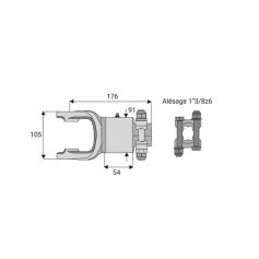 Roue libre avec alésage 1"3/8z6 à pontets croisillon 36x89 Roue libre avec alésage 1"3/8z6 à pontets croisillon 36x89