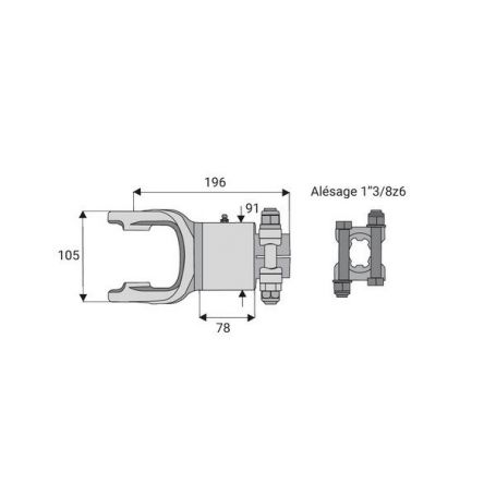 Roue libre avec alésage 1"3/8z6 à pontets croisillon 36x89 Roue libre avec alésage 1"3/8z6 à pontets croisillon 36x89