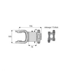 Roue libre avec alésage 1"3/8z6 à pontets croisillon 36x89 Roue libre avec alésage 1"3/8z6 à pontets croisillon 36x89