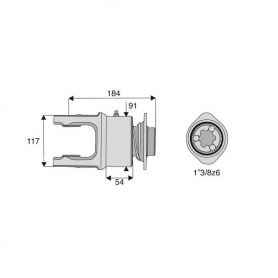 Roue libre avec alésage 1"3/8z6