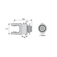 Roue libre sens de rotation droite  avec alésage 1"3/8z6 croisillon 35x106.5