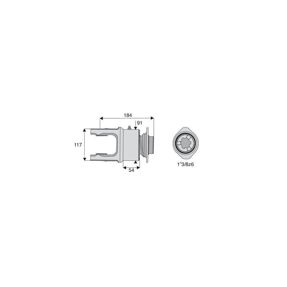 Roue libre avec alésage 1"3/8z6
